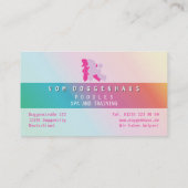 Roze en Roos Poedel Afspraak Herinnering Business Visitekaartje (Achterkant)