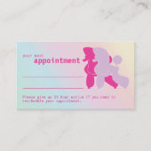 Roze en Roos Poedel Afspraak Herinnering Business Visitekaartje (Voorkant)