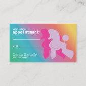 Roze en Roos Poedel Afspraak Herinnering Visitekaartje (Voorkant)