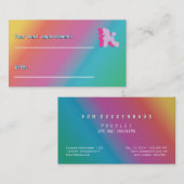 Roze en Roos Poedel Afspraak Herinnering Visitekaartje (Voorkant / Achterkant)