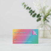 Roze en Roos Poedel Afspraak Herinnering Visitekaartje (Staand voorkant)