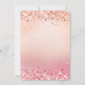 Roze en Roos Sparkle Ombre Baby shower Kaart (Achterkant)