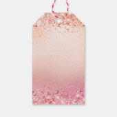 Roze en Roos Sparkle Ombre Cadeaulabel (Achterkant)