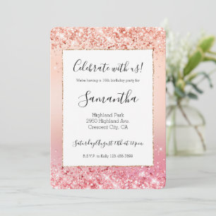 Roze en Roos Sparkle Ombre Kaart