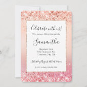 Roze en Roos Sparkle Ombre Kaart (Voorkant)