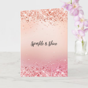 Roze en Roos Sparkle Ombre Kaart