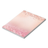 Roze en Roos Sparkle Ombre Notitieblok (Linkerzijde)