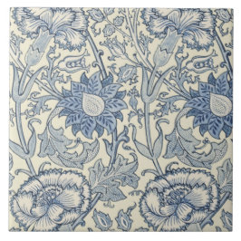 Roze en Roos van William Morris 1890 Tegeltje
