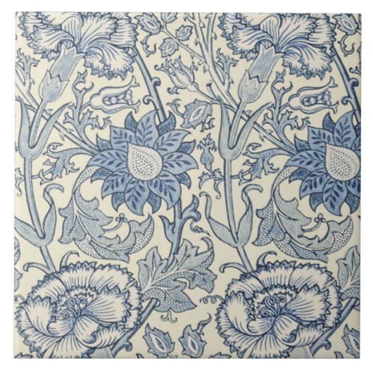 Roze en Roos van William Morris 1890 Tegeltje (Voorkant)