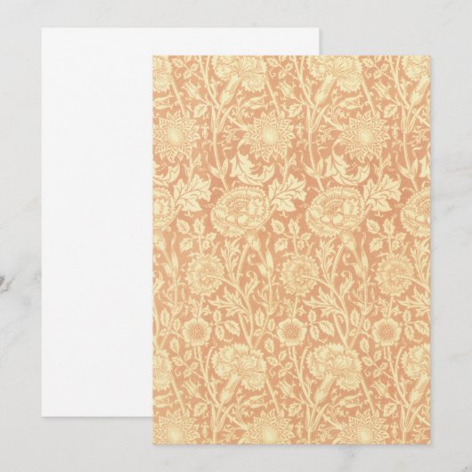 Roze en Roos van William Morris,  bloemen (Voorkant / Achterkant)