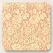 Roze en Roos van William Morris,  bloemen Bier Onderzetter (Voorkant)