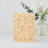 Roze en Roos van William Morris,  bloemen Briefkaart (Staand voorkant)