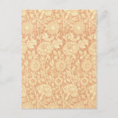 Roze en Roos van William Morris,  bloemen Briefkaart (Voorkant)