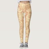 Roze en Roos van William Morris, bloemen Leggings (Voorkant)
