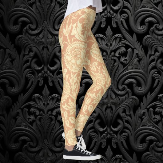 Roze en Roos van William Morris, bloemen Leggings