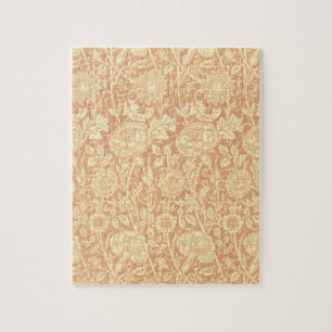 Roze en Roos van William Morris,  bloemen Legpuzzel