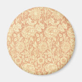 Roze en Roos van William Morris,  bloemen Magneet (Voorkant)