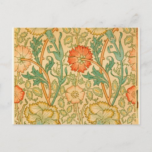 Roze en Roos van William Morris Briefkaart (Voorkant)