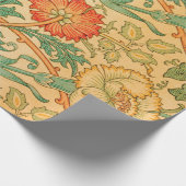 Roze en Roos van William Morris Cadeaupapier (Hoek)