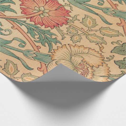 Roze en Roos van William Morris Cadeaupapier (Hoek)
