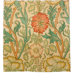 Roze en Roos van William Morris Douchegordijn