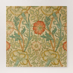 Roze en Roos van William Morris  Floral Legpuzzel