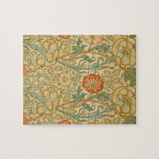 Roze en Roos van William Morris  Floral Legpuzzel (Horizontaal)