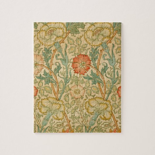 Roze en Roos van William Morris Floral Legpuzzel (Verticaal)