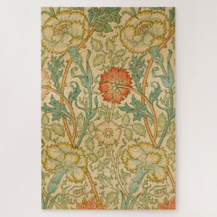 Roze en Roos van William Morris  Floral Legpuzzel