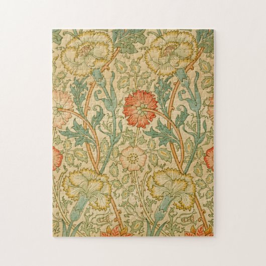 Roze en Roos van William Morris  Floral Legpuzzel (Verticaal)