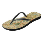 Roze en Roos van William Morris  Floral Teenslippers (Schuin)
