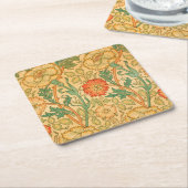 Roze en Roos van William Morris Kartonnen Onderzetters (Schuin)