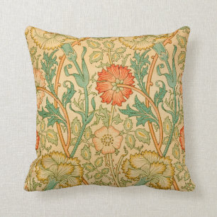 Roze en Roos van William Morris Kussen