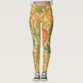 Roze en Roos van William Morris Leggings (Voorkant)