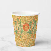 Roze en Roos van William Morris Papieren Bekers (Voorkant)