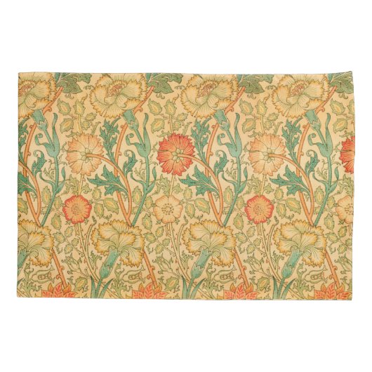 Roze en Roos van William Morris Pillow Hoesje Kussensloop (Achterkant)