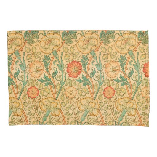 Roze en Roos van William Morris Pillow Hoesje Kussensloop (Voorkant)