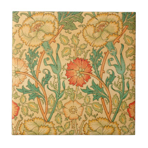 Roze en Roos van William Morris Tegeltje
