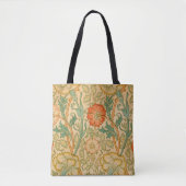 Roze en Roos van William Morris Tote Bag (Voorkant)