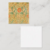 Roze en Roos van William Morris Vierkante Visitekaartje (Voorkant / Achterkant)