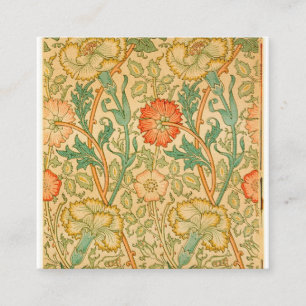 Roze en Roos van William Morris Vierkante Visitekaartje