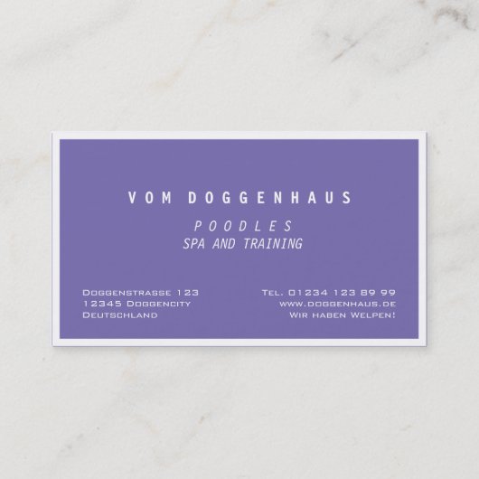 Roze en Roos Visitekaartje van de Wieg (Achterkant)