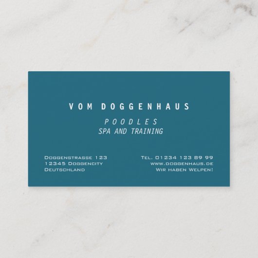 Roze en Roos Visitekaartje van de Wieg (Achterkant)