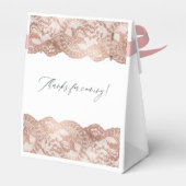 Roze en Roos Vrijgezellenfeest van goudbloemen en  Bedankdoosjes (Achterkant)