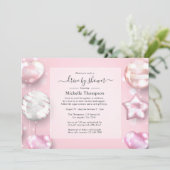 Roze en Roségoud Drive By Shower Kaart (Staand voorkant)