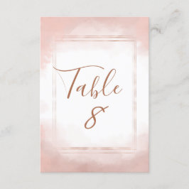 Roze en Roségoud Frame Huwelijk Tafel Nummers Kaart
