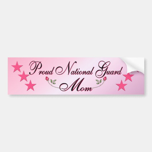Roze en Roze Bumpersticker van de Nationale Garde (Voorkant)