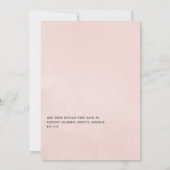 Roze en Roze Gouden Bloemisterij Ingekorte Gastlij Aankondiging (Achterkant)