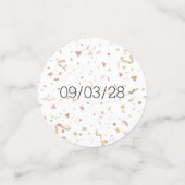 Roze en roze gouden glinsterconfetti confetti (Kleine voorkant)