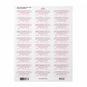 Roze en Roze Harten Rand Etiket (Full Sheet)